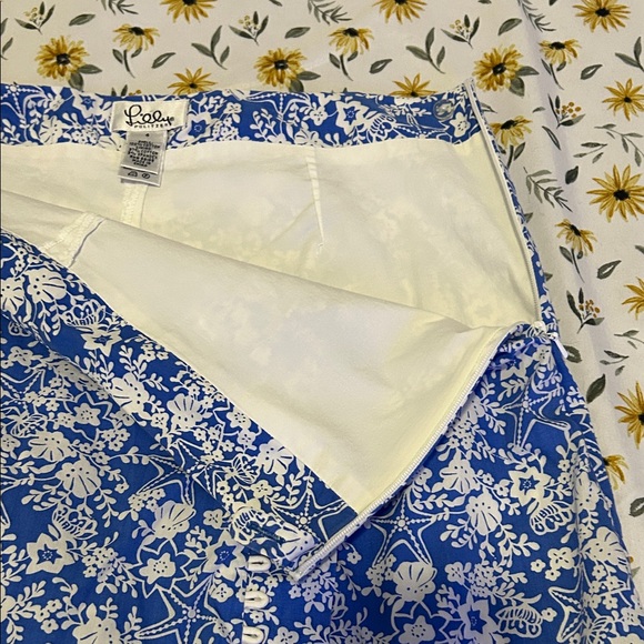 Lilly Pulitzer Blue and White Aquatic Michelina Mini Skort - Picture 3 of 6